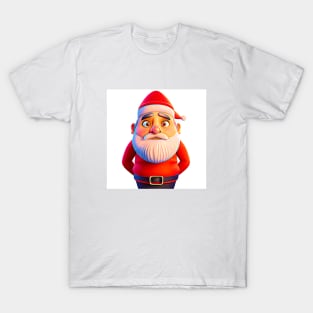 AI Art Saint Nicholas Santa Claus Abstract Expressionism Effect T-Shirt